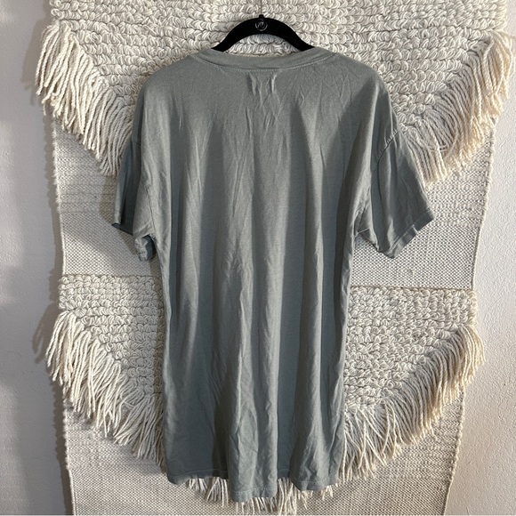 MATE THE LABEL sage green short sleeve crewneck pocket mini t-shirt dress S - Picture 9 of 11